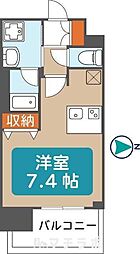 プレサンス桜通グレイス ワンルームの間取図画像