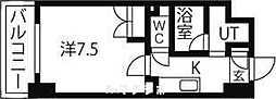 アマーレ葵 1Kの間取図画像