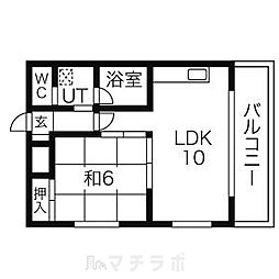 R-CourtIzumi 1LDKの間取図画像