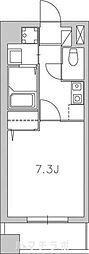ローズウッド・コート 1Kの間取図画像