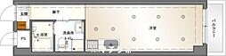 ヴェルドミール志賀 ワンルームの間取図画像