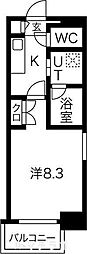 シテイライフ今池 1Kの間取図画像