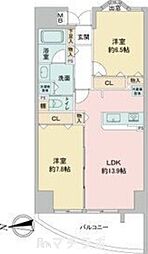 さくらヒルズフジミ 2LDKの間取図画像