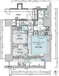 プレサンスレイズ千種今池II 2LDKの間取図画像