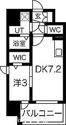 エスリード泉外堀通 1DKの間取図画像