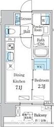 名古屋市千種区今池1丁目マンション 1DKの間取図画像