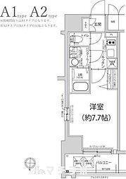 エスリード栄ル・クール 1Kの間取図画像