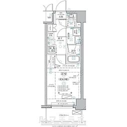 ディアレイシャス泉 1Kの間取図画像