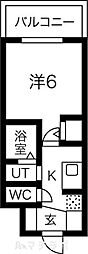 エステムコート名古屋ステーションクロス 1Kの間取図画像