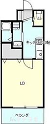Ceres志賀本通 1Kの間取図画像