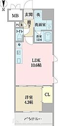 プロシード池下 1LDKの間取図画像