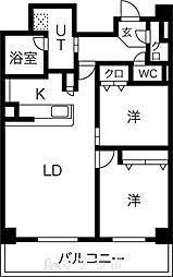 アーバンパーク日吉 2LDKの間取図画像