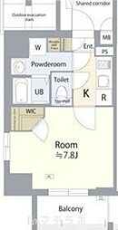 エスリード名古屋東別院 1Kの間取図画像