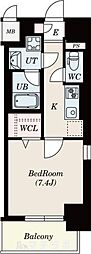 ルディアマン 1Kの間取図画像