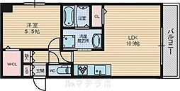 アマービレ中島 1LDKの間取図画像