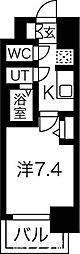メイクスWアート丸の内 1Kの間取図画像
