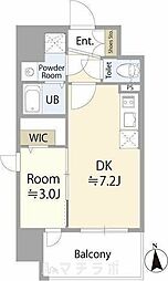エスリード泉外堀通 1DKの間取図画像