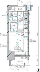 ディアレイシャス名古屋浄心II 1Kの間取図画像