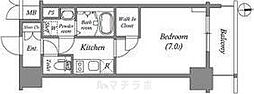 エスリード大須プレシア 1Kの間取図画像