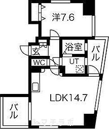 ラファサード 1LDKの間取図画像