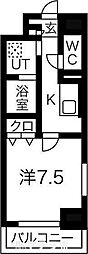 ラルーチェ泉 1Kの間取図画像