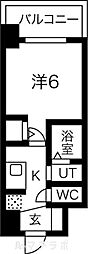 エステムコート名古屋ステーションクロス 1Kの間取図画像