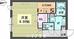 Branche浄心 ワンルームの間取図画像