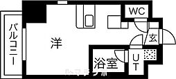 スクエアアパートメント ワンルームの間取図画像