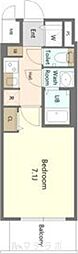 S-RESIDENCE名古屋菊井aline 1Kの間取図画像