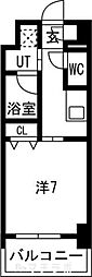 レジデンス東別院スクエア2 1Kの間取図画像