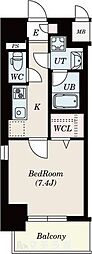 ルディアマン 1Kの間取図画像