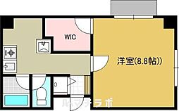 リバティハウス 1Kの間取図画像