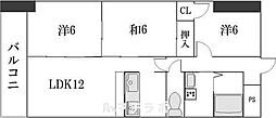 ロンスター茶屋ケ坂 3LDKの間取図画像