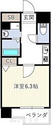 フローライト上前津 1Kの間取図画像