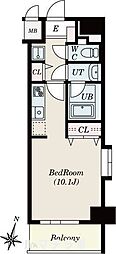 ノヴェル新栄 ワンルームの間取図画像