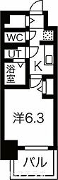 メイクス名駅南2 1Kの間取図画像