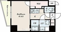 S-RESIDENCESENGENCHO 1Kの間取図画像
