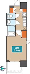 エステムコート名古屋栄プレシャス 1Kの間取図画像