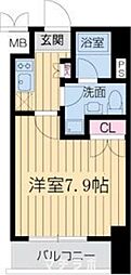 RESIDENCEKANAYAMASQUARE 1Kの間取図画像