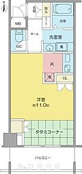 鶴舞ガーデンコート ワンルームの間取図画像