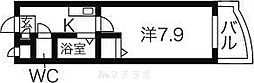 パックス荒畑 1Kの間取図画像
