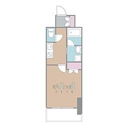 レジディア鶴舞 1Kの間取図画像