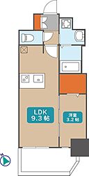 プレサンスNAGOYA覚王山 1LDKの間取図画像