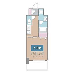 レジデンス東別院スクエア2 1Kの間取図画像