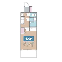 アステリ鶴舞エーナ 1Kの間取図画像