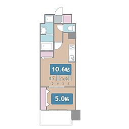 ザ・シンフォニア新栄 1LDKの間取図画像