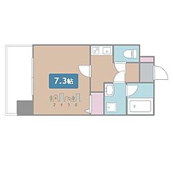 エコロジー栄レジデンス 1Kの間取図画像