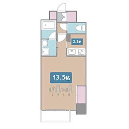 グラヴィス鶴舞 ワンルームの間取図画像