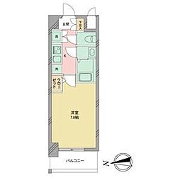 S-RESIDENCE志賀本通 1Kの間取図画像