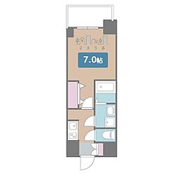 S-RESIDENCE名駅North 1Kの間取図画像